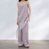 Pleated Cotton Brocade Irregular Hem 11