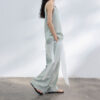 Pleated Cotton Brocade Irregular Hem 3