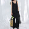 Pleated Cotton Brocade Irregular Hem 4