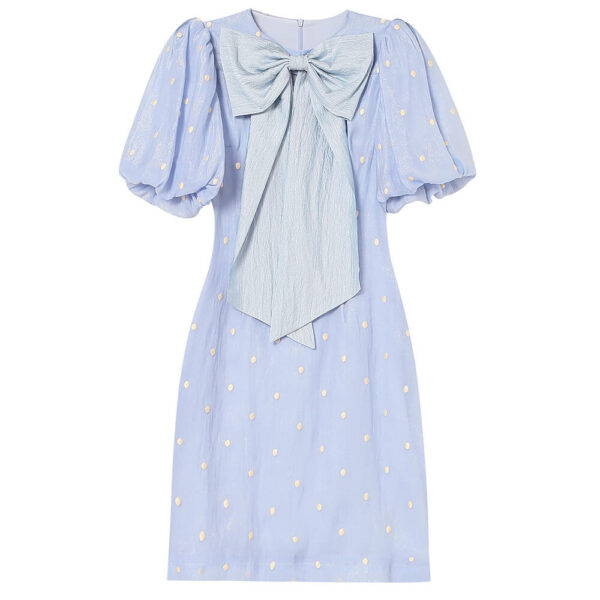 Polka Dot Bow A line Dress 1