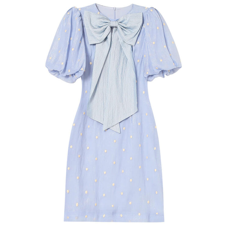 Polka Dot Bow A-line Dress
