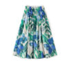 Printed Tencel-linen Vacation-style Midi Skirt