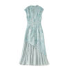 Pseudo-two-piece Subtle Pattern Jacquard Patchwork Iridescent Yarn Cheongsam