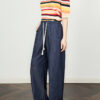 Rainbow openwork knit top 1
