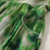 Resort style Green Silk Printed Dress 8