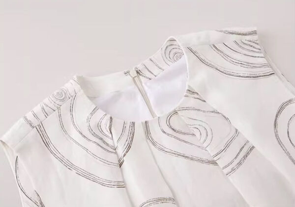 Resort style Linen Print Long Dress 6