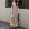 Resort style Printed Lace Suspender Dress 3
