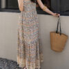 Resort style Printed Lace Suspender Dress 7