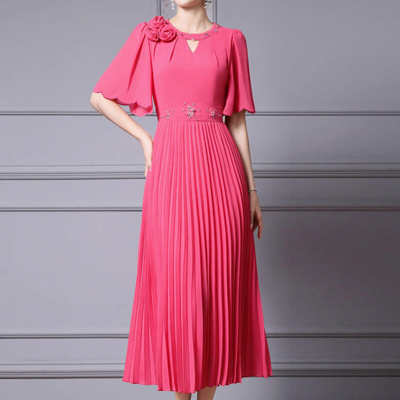 Resort style Tulle Pleated Dress 7