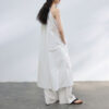 Resort style U neck Sling Dress With Pleated Collar 8