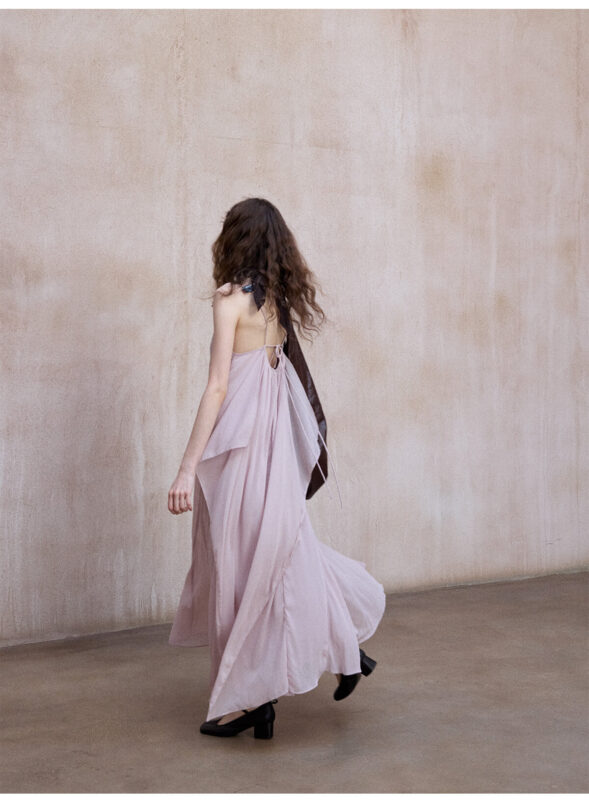 Resort style irregular tulle suspender skirt 14