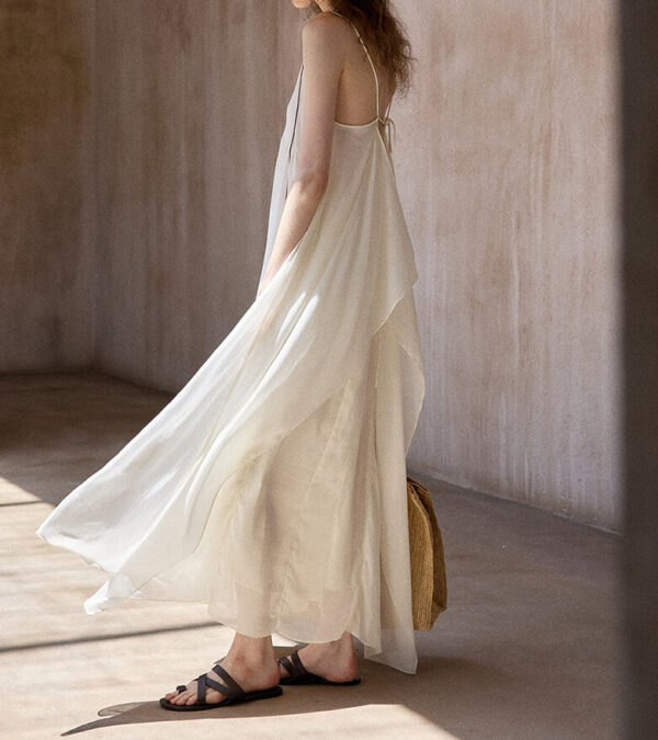 Resort style irregular tulle suspender skirt 5