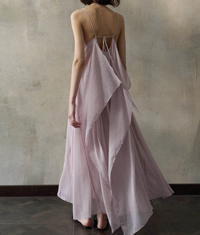 Resort style irregular tulle suspender skirt 8