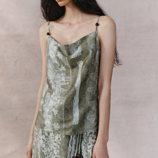 Resort style lace print camisole 2