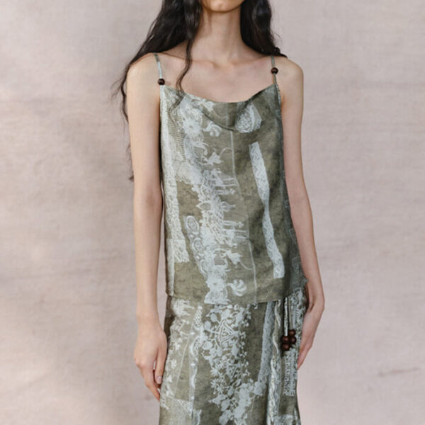 Resort style lace print camisole 4