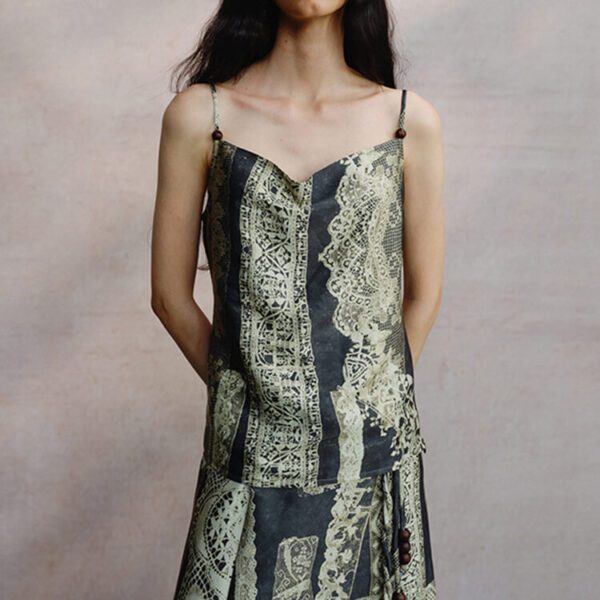 Resort style lace print camisole 5