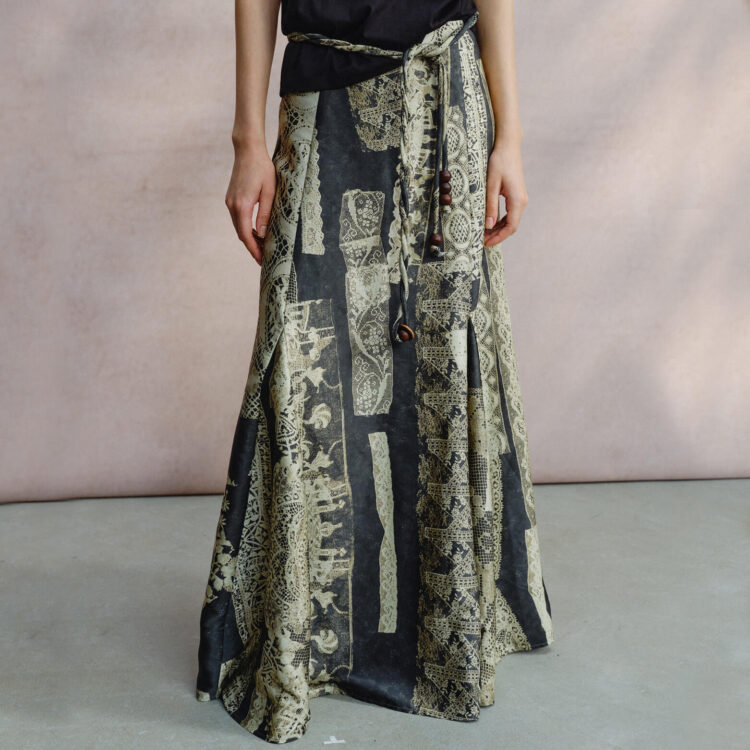 Resort-style Lace Print Skirt