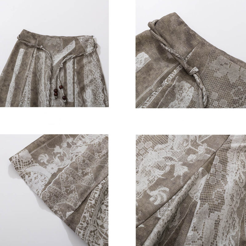 Resort style lace print skirt 2