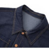 Retro Commuter Short Sleeve Shirt Style Slit Denim Dress