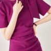 Round neck and big bow slim fit hip dress 5
