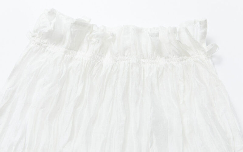 Ruffle Collar Tencel Pleated Textured Vest 9