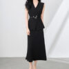 Ruffled Sleeveless Suit Vest + Casual Skirt Set