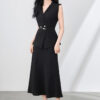 Ruffled Sleeveless Suit Vest + Casual Skirt Set