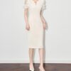 Ruffled off-shoulder hip dress