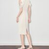 Ruffled off-shoulder hip dress