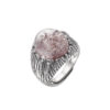 S925 Retro Oval Ghost Crystal Ring 1