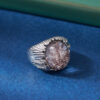 S925 Retro Oval Ghost Crystal Ring 3