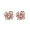 S925 Silver Gold plated Synthetic Amethyst Gradient Earrings 1