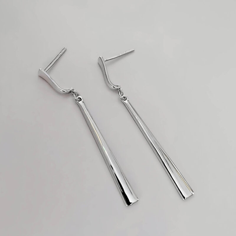 S925 Silver Long Sequin Earrings