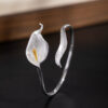 S925 Silver Original Design Personalized Calla Lily Bracelet