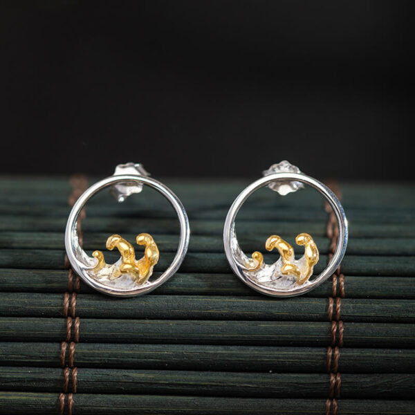 S925 Silver Original Retro Wave Earrings