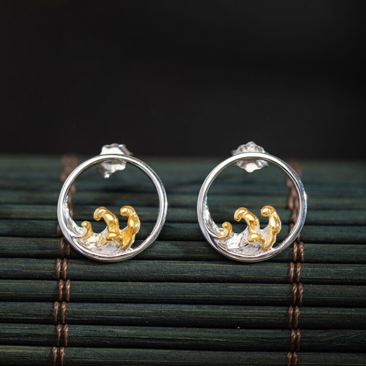 S925 Silver Original Retro Wave Earrings