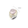 S925 Silver Vintage Inlaid Zircon Glaze Pink Crystal Open Ring 6