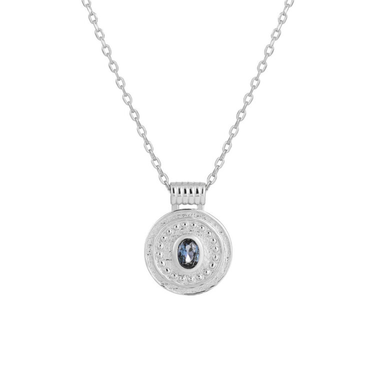 S925 Sterling Silver French Dot Zircon Necklace