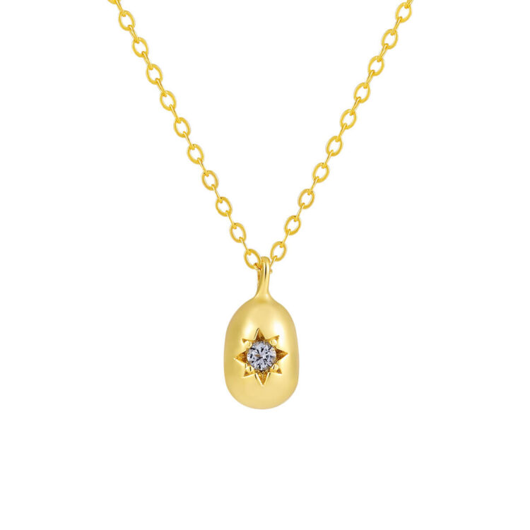 S925 Sterling Silver Inlaid Zircon Star Clavicle Necklace
