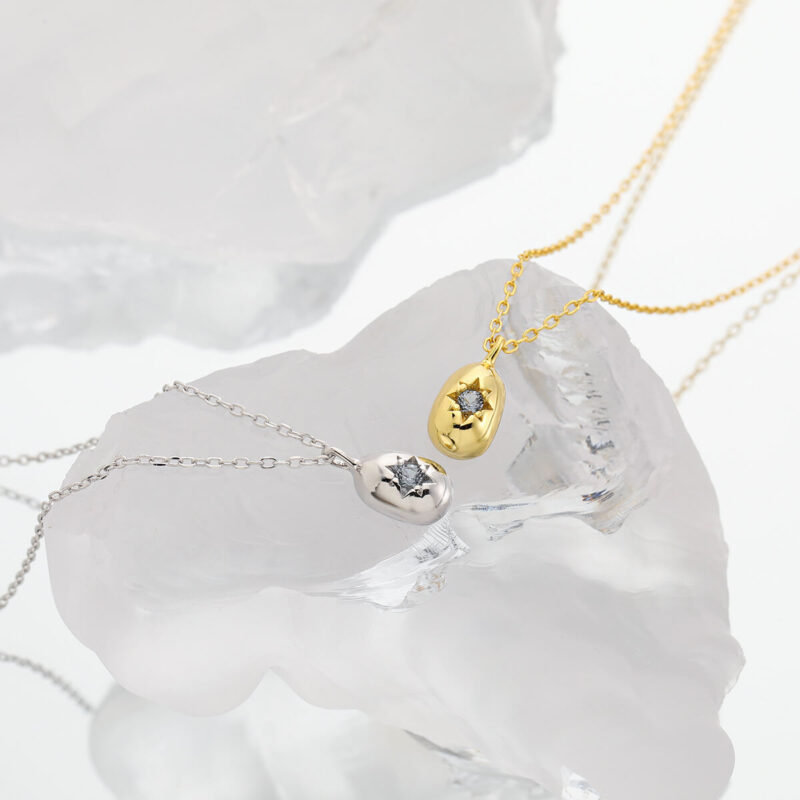S925 Sterling Silver Inlaid Zircon Star Clavicle Necklace 5