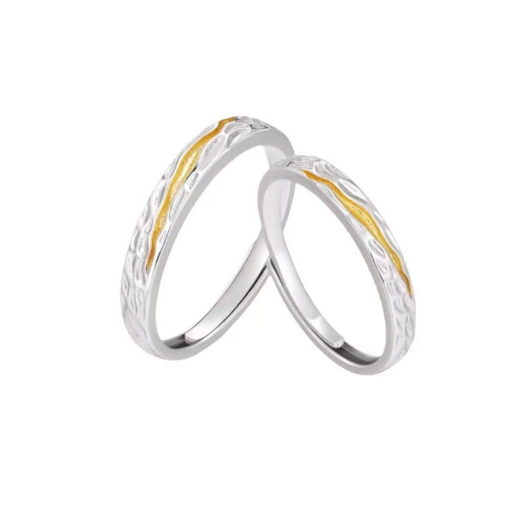 S999 Pure Silver Couple Ring