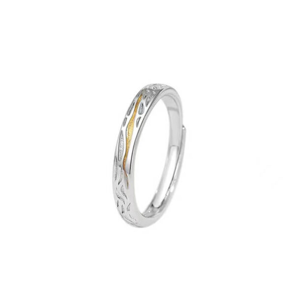 S999 Pure Silver Couple Ring 3