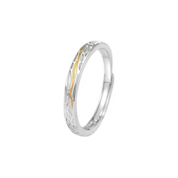 S999 Pure Silver Couple Ring 5