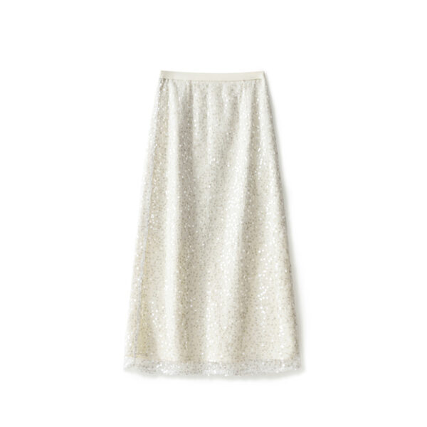 Sequined high waist straight skirt
