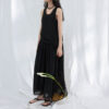Shiny Tencel Sleeveless Shirred Dress 5