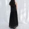 Shiny Tencel Sleeveless Shirred Dress 6