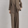 Silk Burgundy Commuter Casual Loose Mid Length Suit Jacket 6