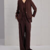 Silk Burgundy Commuter Casual Loose Mid Length Suit Jacket 9