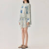 Silk Ink Print Crew Neck Top 7