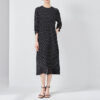 Silk Jacquard Polka Dot Dress 4